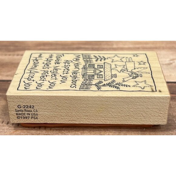 1997 PSX G-2242 WOOD MOUNTED RUBBER STAMP - Picture 5 of 5